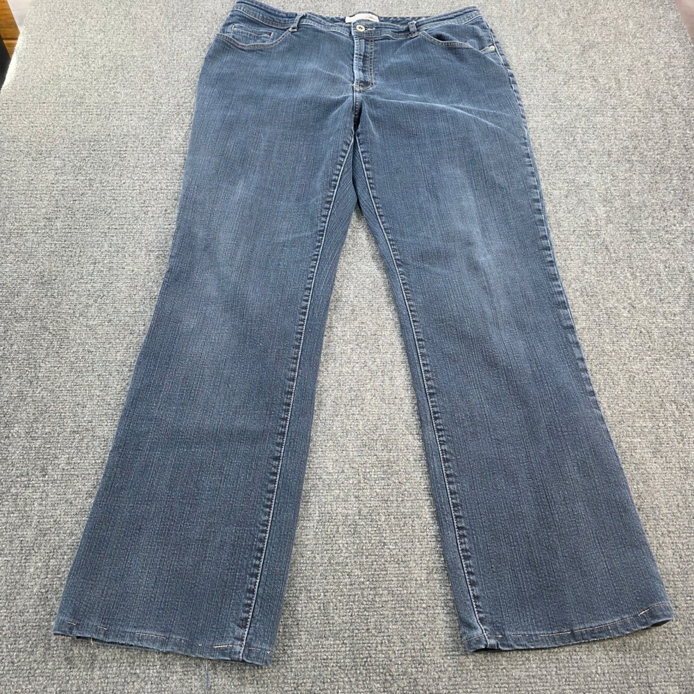 Chico's Platinum Tall Bootcut Jeans Women's Dark Wash Denim Stretch - Picture 4 of 9
